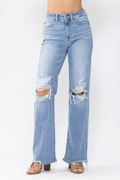 Scotland High Waisted Destroyed Denim