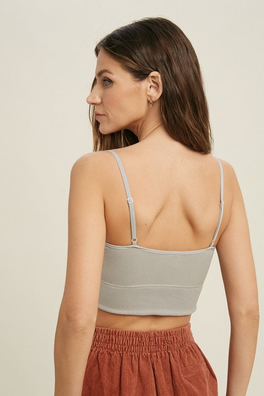 Saige Ribbed Knit Seamless Bralette