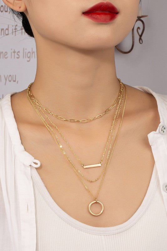 Franz Four Layer Chain Necklace