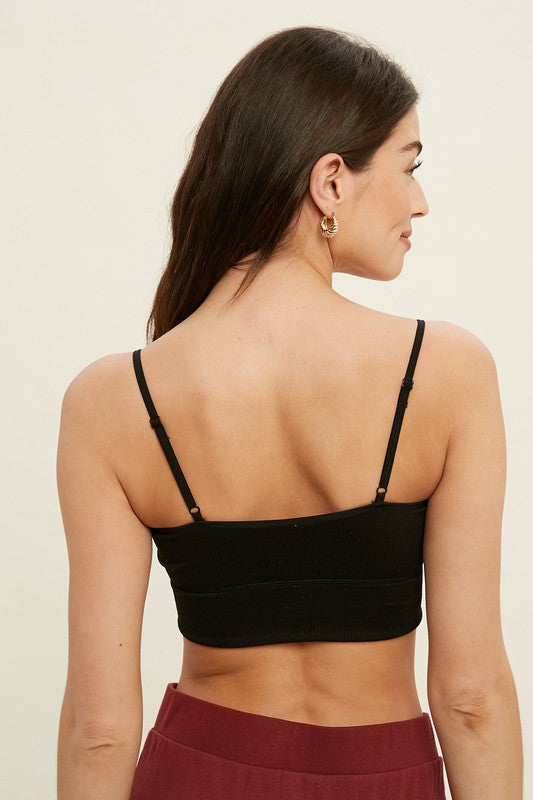 Saige Ribbed Knit Seamless Bralette