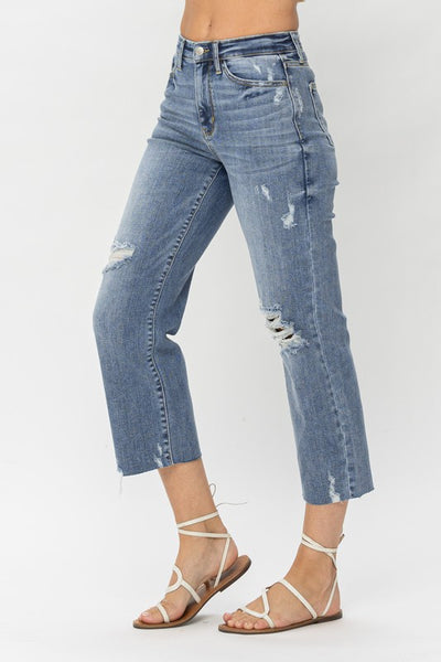 San Fran High Waist Crop Wide Leg Denim