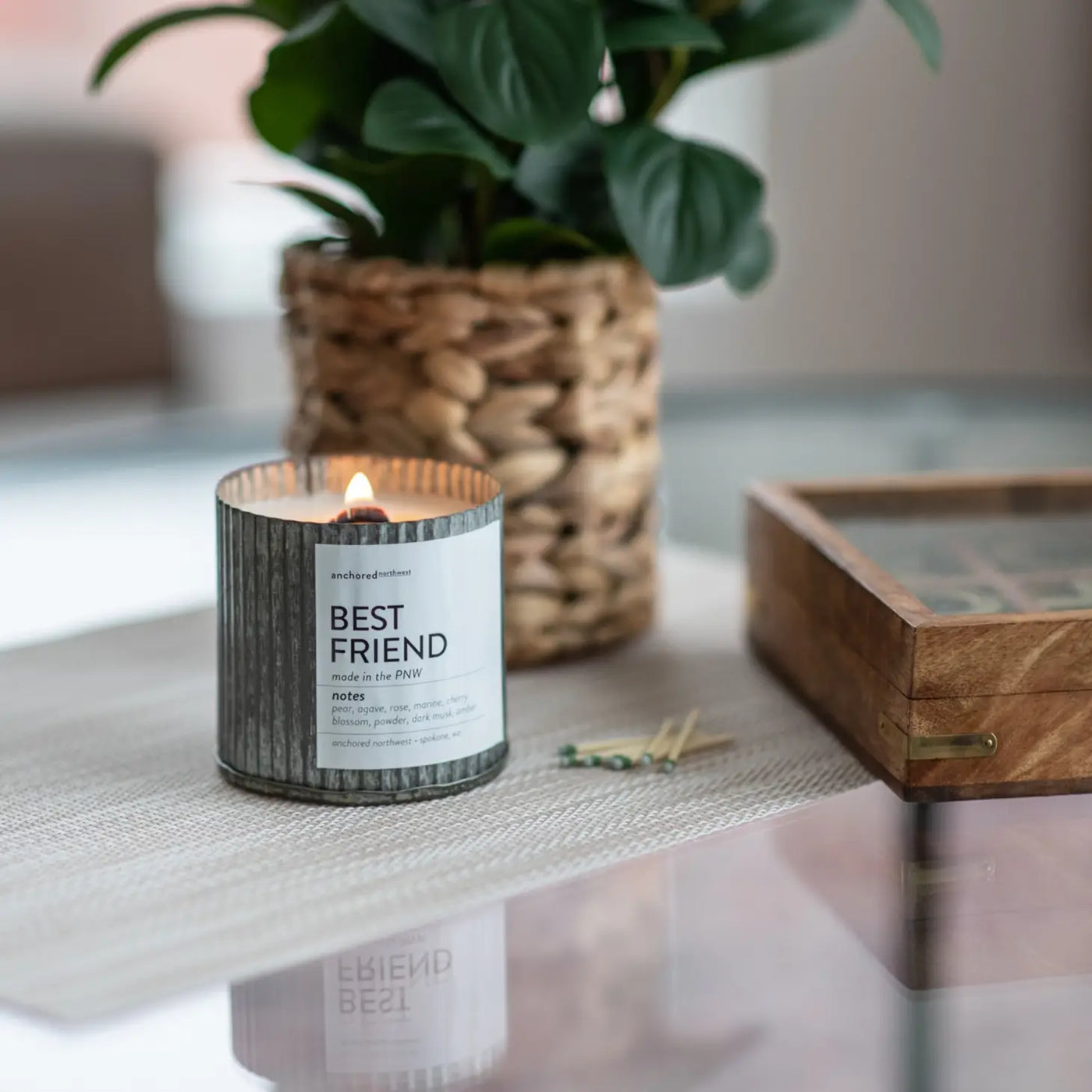 Wood Wick Rustic Farmhouse Soy Candle 10 oz.