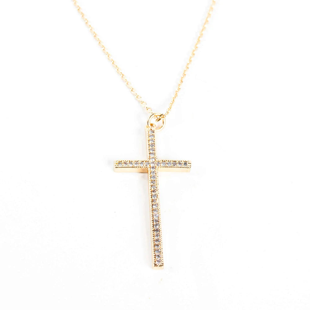 Uplifting Crystal Cross Necklace
