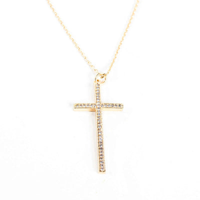 Uplifting Crystal Cross Necklace