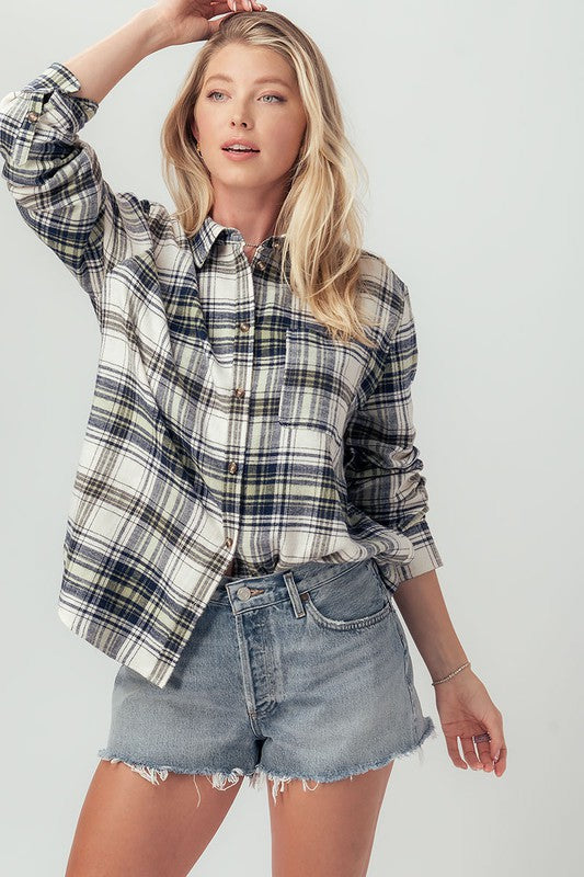 Rachel Plaid Button Down